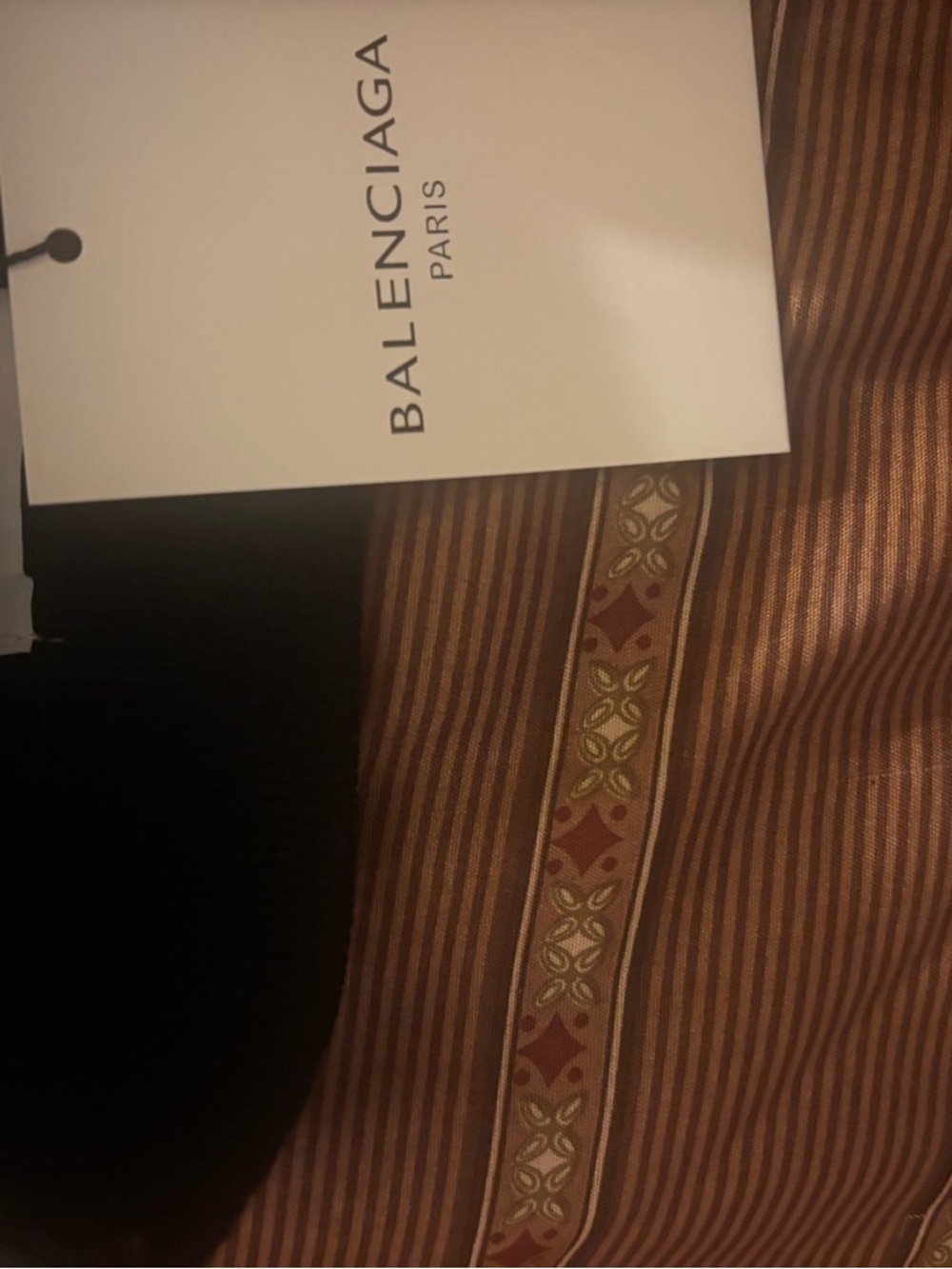 Balenciaga Black Knit Beanie with White Logo - Picture 2 of 2